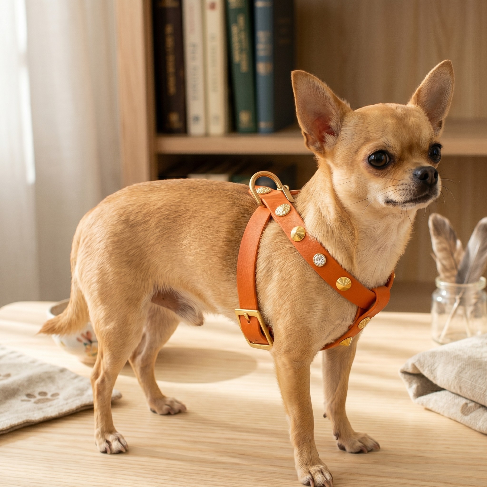 Pettorina per Cani in Biothane Light Gold